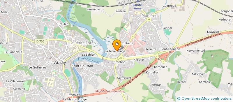 localisation de l'entreprise GARAGE LE MOULIN DE KERFONTAINE ET CIE  CARNAC