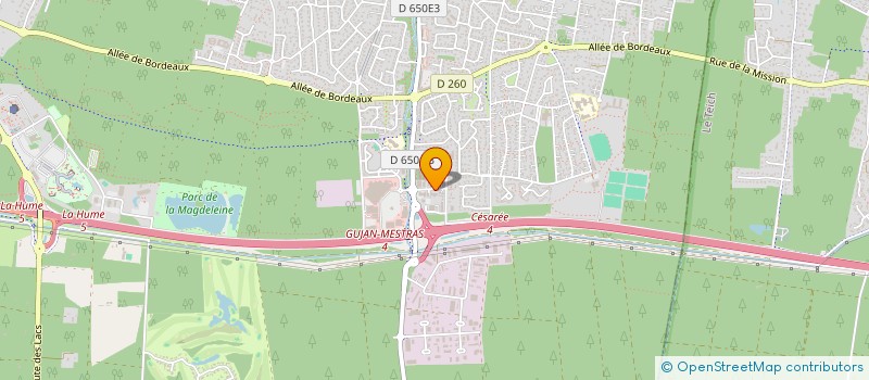 localisation de l'entreprise GARAGE LE NOTRE à GUJAN MESTRAS