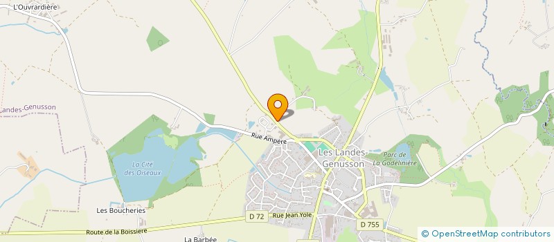 localisation de l'entreprise GARAGE LE PLEIN AIR  LES LANDES-GENUSSON