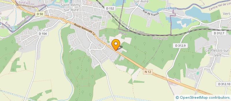 localisation de l'entreprise GARAGE LE PLESSIS à SAINT-REMY-SUR-AVRE