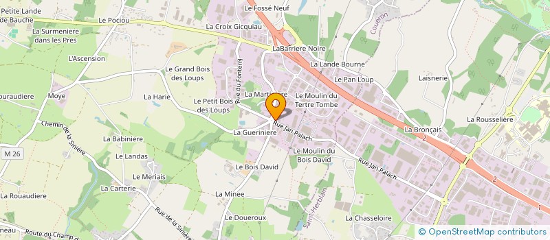 localisation de l'entreprise GARAGE LE POUPON à COUERON