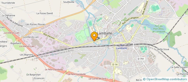 localisation de l'entreprise GARAGE LENA à LAMBALLE-ARMOR