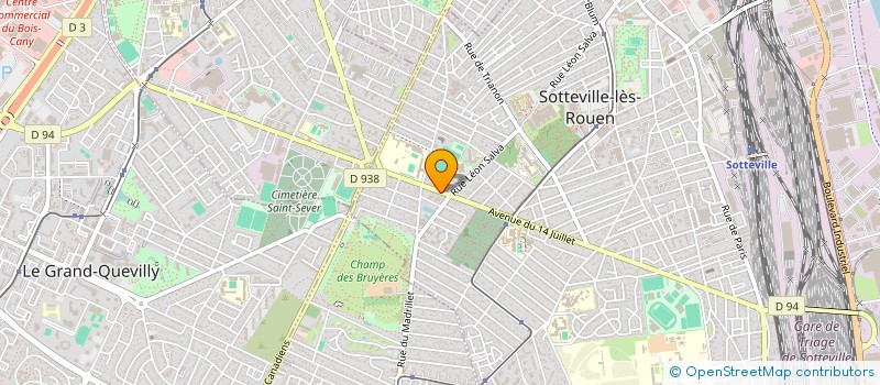 localisation de l'entreprise GARAGE LEPAGE à SOTTEVILLE-LES-ROUEN