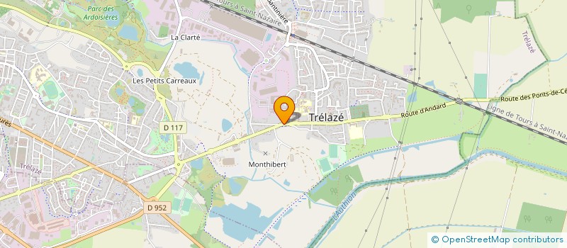 localisation de l'entreprise GARAGE LES ARDOISIERES à TRELAZE