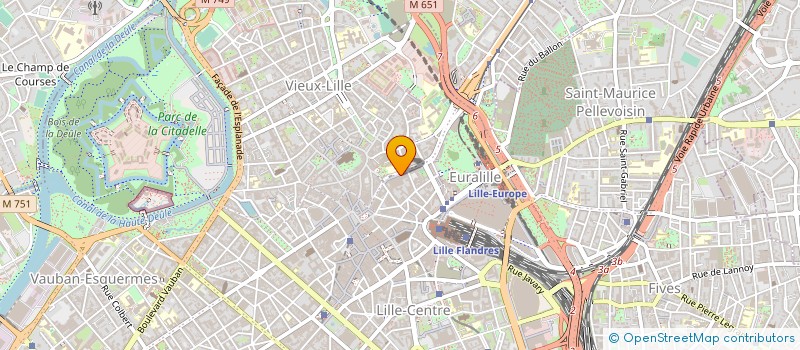 localisation de l'entreprise GARAGE LES ATELIERS à LILLE
