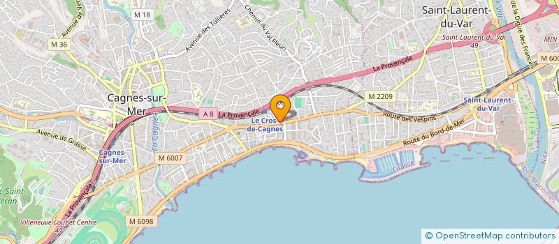 localisation de l'entreprise GARAGE LES TRITONS à CAGNES-SUR-MER