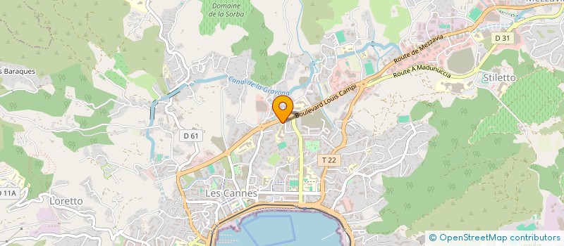 localisation de l'entreprise GARAGE LIBERTE  AJACCIO