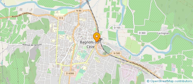 localisation de l'entreprise GARAGE LIGONES à BAGNOLS-SUR-CEZE