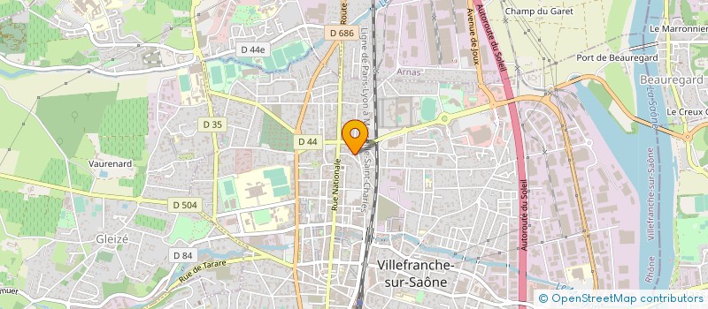 localisation de l'entreprise GARAGE LONGIN à VILLEFRANCHE-SUR-SAONE