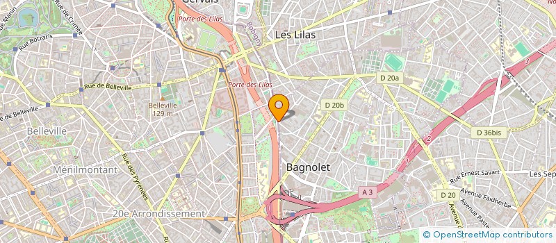 localisation de l'entreprise GARAGE LOPES à BAGNOLET