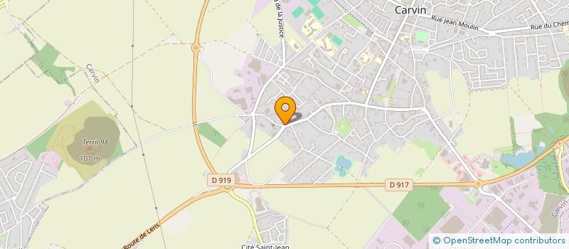 localisation de l'entreprise GARAGE LOUBRY à CARVIN
