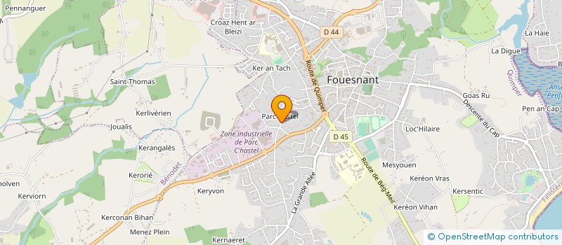 localisation de l'entreprise GARAGE LOUEDEC EURL à FOUESNANT
