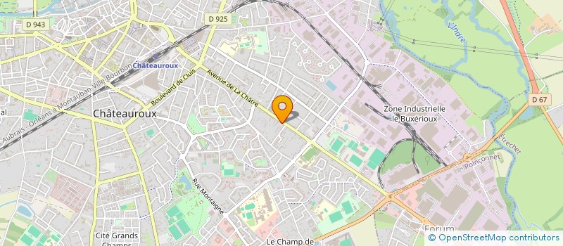 localisation de l'entreprise GARAGE LUNEAU DAVID à CHATEAUROUX