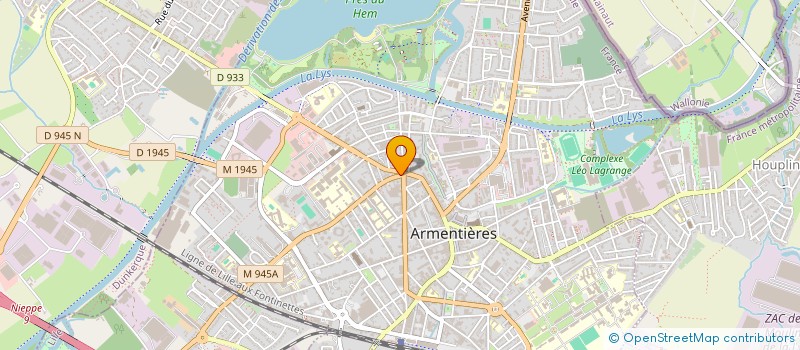 localisation de l'entreprise GARAGE M.A.C à ARMENTIERES