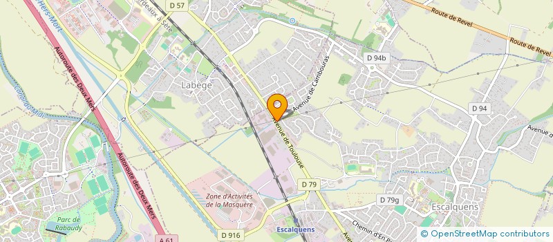 localisation de l'entreprise GARAGE MALEPERE  ESCALQUENS