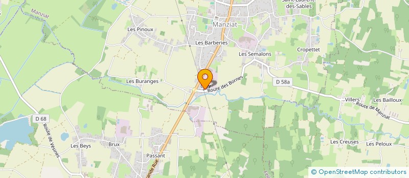 localisation de l'entreprise GARAGE MANZIAT AUTO à MANZIAT
