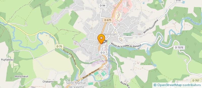 localisation de l'entreprise GARAGE MARCHIVES à NONTRON