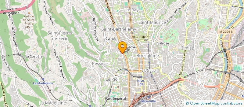 localisation de l'entreprise GARAGE MARTIN à NICE