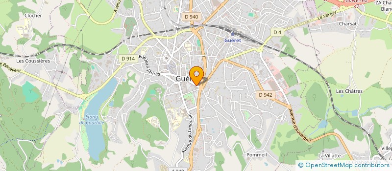 localisation de l'entreprise GARAGE MARTIN DU CENTRE à GUERET
