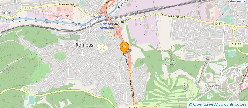 localisation de l'entreprise GARAGE MARTIN ET CIE à ROMBAS