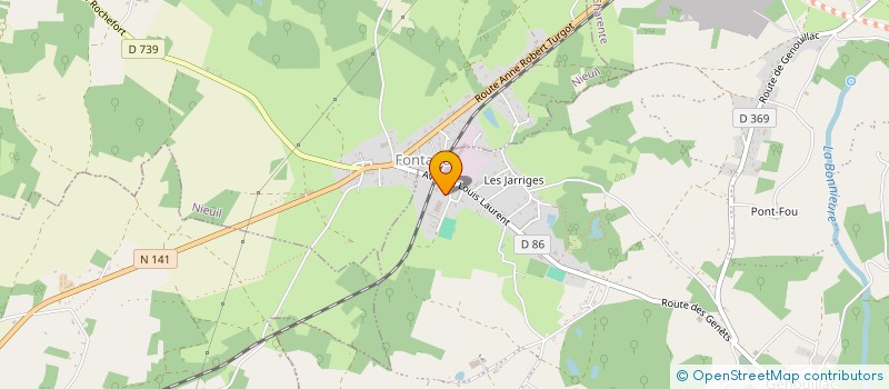 localisation de l'entreprise GARAGE MAS à TERRES-DE-HAUTE-CHARENTE