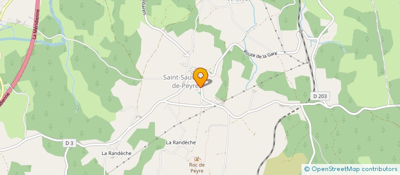 localisation de l'entreprise GARAGE MBS  PEYRE EN AUBRAC