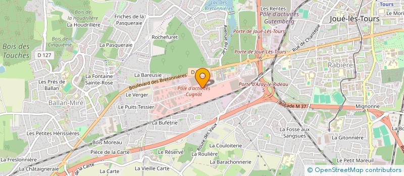 localisation de l'entreprise GARAGE MECA CENTRE à JOUE-LES-TOURS