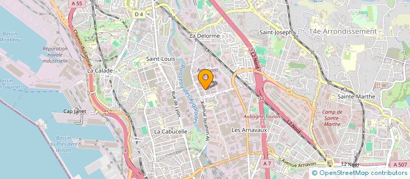 localisation de l'entreprise GARAGE MECANIQUE POIDS LOURDS  MARSEILLE