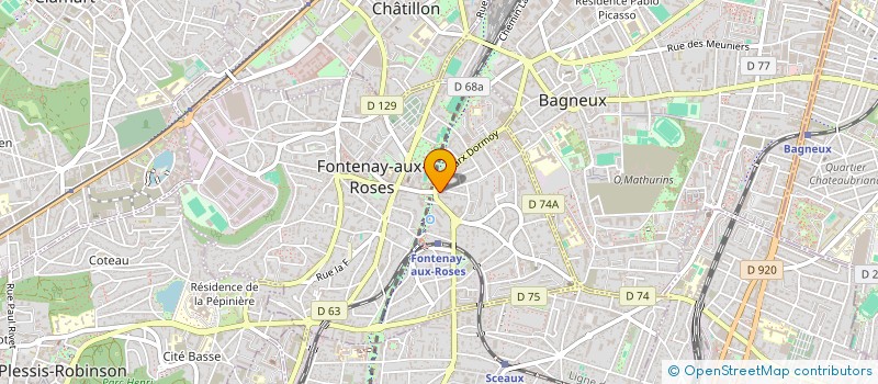 localisation de l'entreprise GARAGE MECANOEL à FONTENAY-AUX-ROSES
