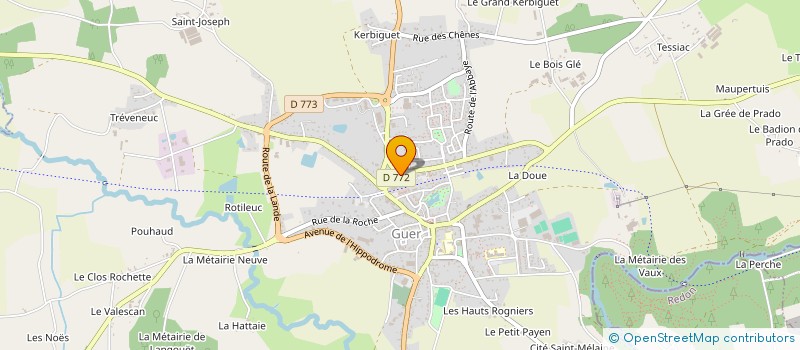 localisation de l'entreprise GARAGE MEGRET à GUER