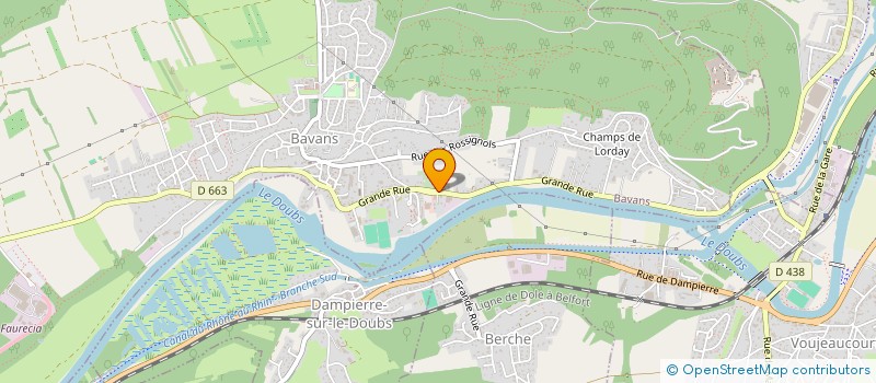 localisation de l'entreprise GARAGE MERLIN  BAVANS