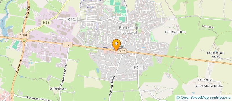 localisation de l'entreprise GARAGE MEZIERES à BONCHAMP-LES-LAVAL