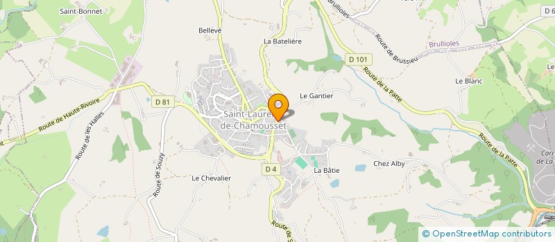 localisation de l'entreprise GARAGE MICHAUD  SAINT-LAURENT-DE-CHAMOUSSET