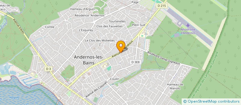 localisation de l'entreprise GARAGE MILLOT SARL à ANDERNOS-LES-BAINS