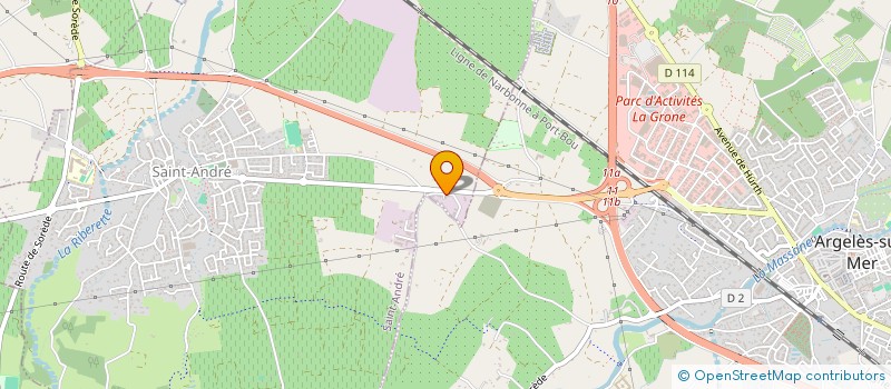 localisation de l'entreprise GARAGE MILOUSSA  ST ANDRE