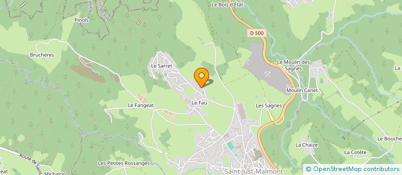 localisation de l'entreprise GARAGE MIRANDON  SAINT-JUST-MALMONT