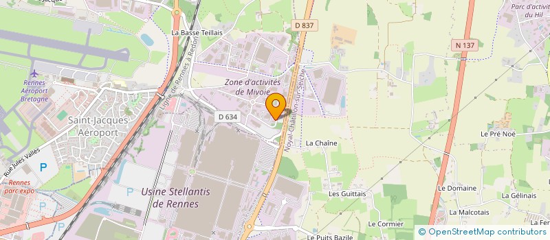 localisation de l'entreprise GARAGE MIVOIE  SAINT-JACQUES-DE-LA-LANDE