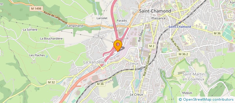 localisation de l'entreprise GARAGE MONDON PERE & FILS  SAINT-CHAMOND