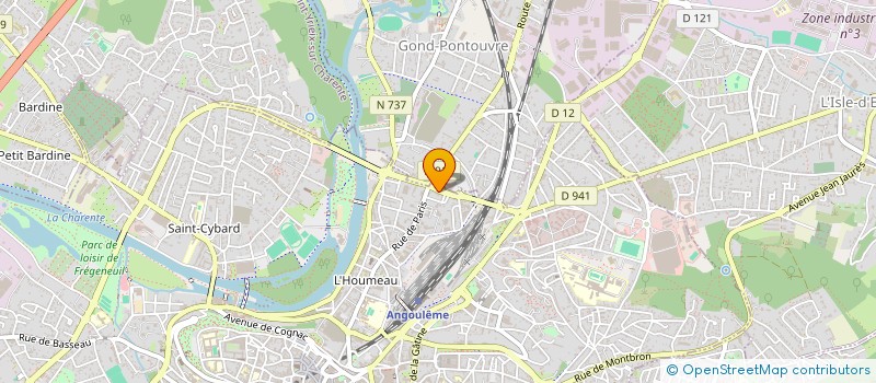 localisation de l'entreprise GARAGE MONTOUX à ANGOULEME