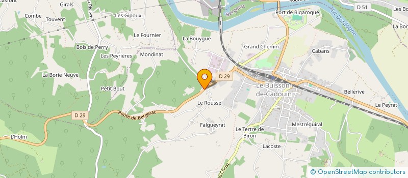 localisation de l'entreprise GARAGE MONZIE  LE BUISSON-DE-CADOUIN