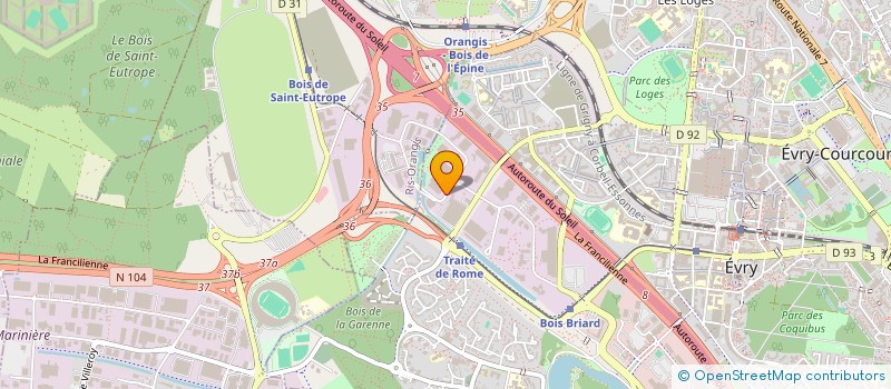 localisation de l'entreprise GARAGE MULTI SERVICES  EVRY-COURCOURONNES