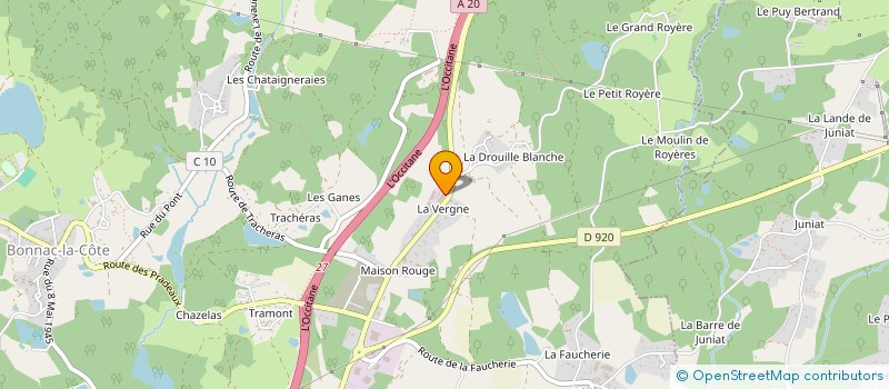localisation de l'entreprise GARAGE NEDBAS à BONNAC-LA-COTE