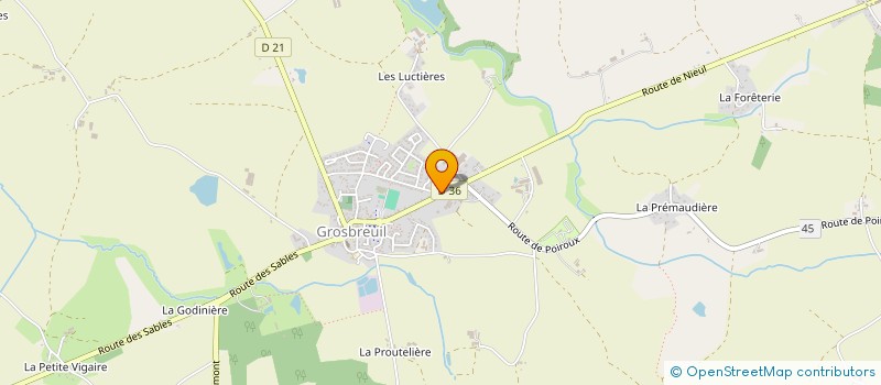 localisation de l'entreprise GARAGE NESTER  GROSBREUIL