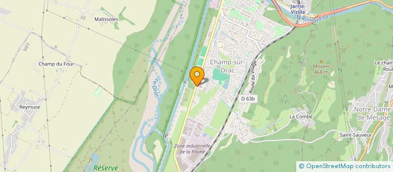 localisation de l'entreprise GARAGE NICOLAS  CHAMP-SUR-DRAC