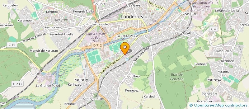 localisation de l'entreprise GARAGE NICOLAS à LANDERNEAU
