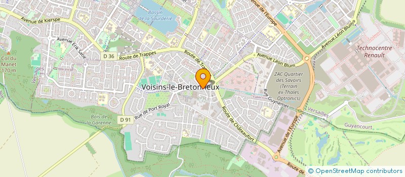 localisation de l'entreprise GARAGE NODARIAN à VOISINS-LE-BRETONNEUX