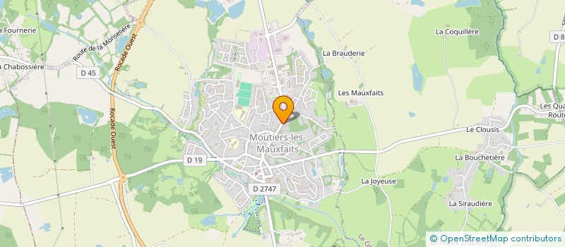 localisation de l'entreprise GARAGE OBJOIS  MOUTIERS-LES-MAUXFAITS