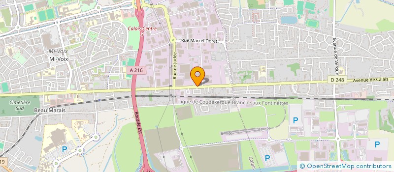 localisation de l'entreprise GARAGE OLIVIER LEFEVRE  CALAIS