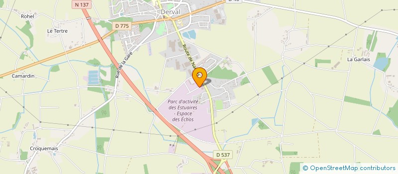 localisation de l'entreprise GARAGE ORILLARD  DERVAL