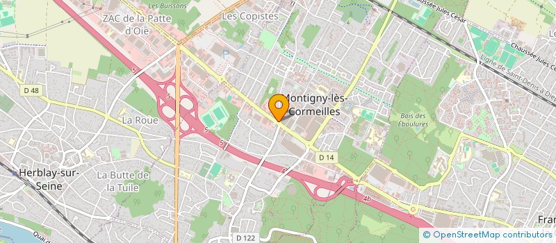 localisation de l'entreprise GARAGE PARIS DIEPPE  MONTIGNY-LES-CORMEILLES